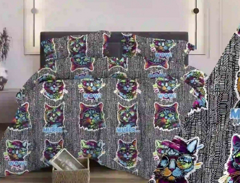 Наволочка Неоновые коты бязь