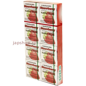 Жевательная резинка 8 PACK BUBBLE GUM STRAWBERRY FLAVOR со вкусом клубники 8х5,4 гр., (4 шарика по 1,35 гр.) 1/12/24 (46572807036)