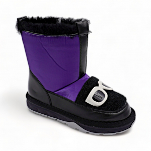 Угги С8888-5 черно фиолетовые
