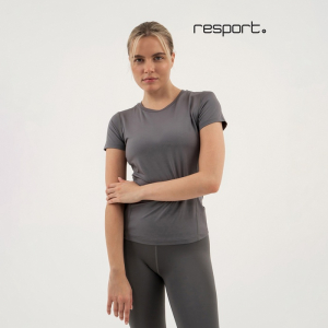 Футболка со вставками женская Resport, бифлекс, размер 42 (XS), серая