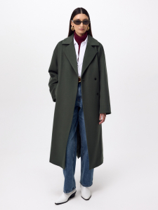 Пальто из шерсти с мембраной, утеплённой спинкой и съёмным капюшоном