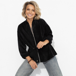 Бомбер мягкий на кулиске, Хочу-надо-беру (чёрный)