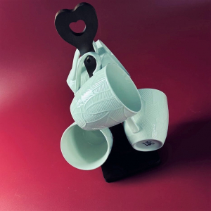 235-075 Набор из 4 кружек 360мл на подставке TROPICAL в под.уп.(х6)Фарфор