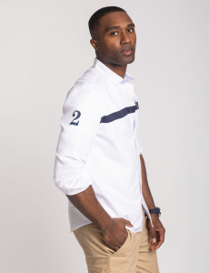 LONG SLEEVE CHEST STRIPE OXFORD SHIRT