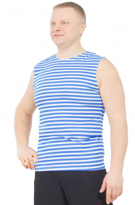 Майка-тельняшка широкое плечо 5xl (василек)