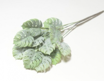 Искусственные цветы, Ветка в букете монстера в патине(1010237)