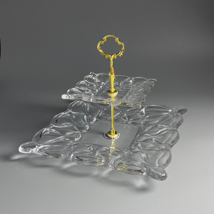 588-722 Двухъярусная этажерка в под.уп.(х6)Стекло