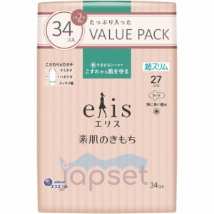 Elis Ultra Slim Maxi Гигиенические прокладки ультратонкие особомягкие, c крылышками, Макси, 27 см, 34 шт