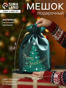 Мешок подарочный новогодний «Новогоднее чудо», 40?56 см