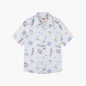Slub Texture Woven Shirt Big Boys S-xl
