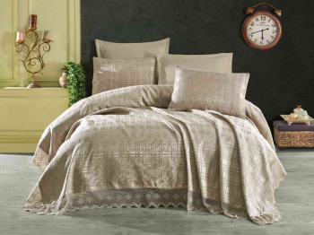 Покрывало EFOR (Gardines) с наволочками MILANO 240*260 бежевый BEJ