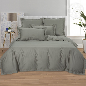 Постельное белье Серо-зеленый (мако-сатин)