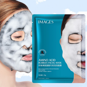 (СРОК 09.2025) Пенящаяся кислородная маска для лица с бамбуковым углём и аминокисотами очищающая Images Bamboo Charcoal Bubble Mask
