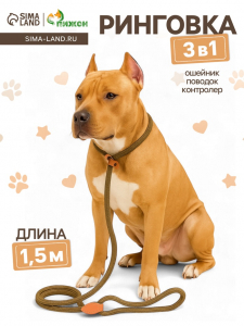 Ринговка для собак, 150?1 см, бежевая