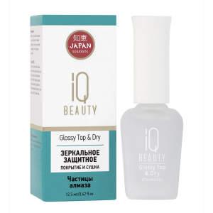 IQ Beauty Зеркальное защитное покрытие и сушка / Glossy Top & Dry, 12,5 мл