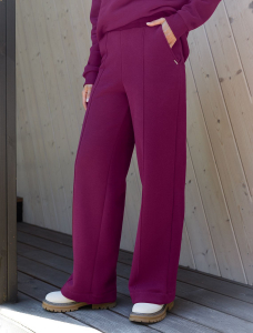 Брюки теплые прямые из футера трехнитики c начесом