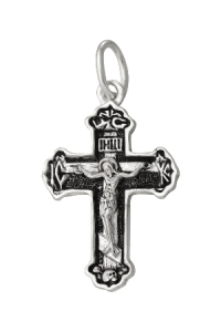 Крест из серебра литье частичное чернение