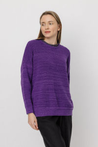 Джемпер из льна 4-329 фиолетовый