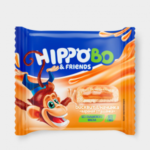 «HIPPO BONDI & FRIENDS», пирожное с начинкой «вареная сгущенка», 32 г (упаковка 12 шт)