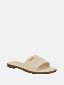 Meloria Faux-Leather Woven Slides