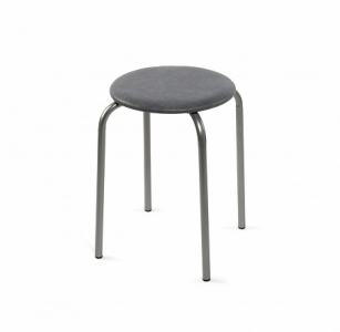 Табурет Ника эконом 2 серый круглый