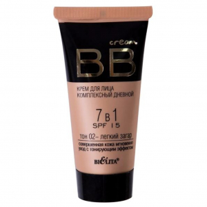 ВВ Крем для лица BB cream Белита бежевый 02 легкий загар тонирующий эффект