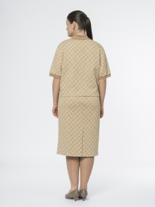 Блуза из рельефного трикотажного жаккарда