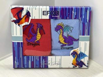 Набор кухонных салфеток EFOR LUX FRIENDS DRAGON (2шт) (40*60)