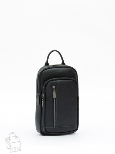 Рюкзак мужской кожаный 1101H black Heanbag в Новосибирске