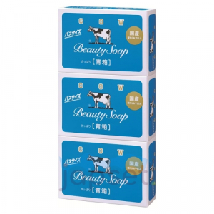 Beauty Soap Молочное освежающее туалетное мыло с прохладным ароматом жасмина, синяя упаковка, кусок, 3 х 130 гр