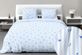 Комплект постельного белья Мильфлер голубой бязь