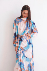 16170 Платье с абстрактным принтом