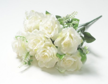 Искусственные цветы, Ветка в букете роза 10 голов (1010237)