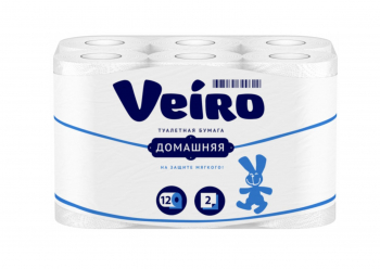 Туалетная бумага Veiro Домашняя, 12 рул. в компл.