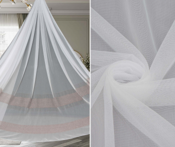 Тюль бамбук в полоску 1087