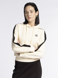 Свитшот с капюшоном из хлопкового пике