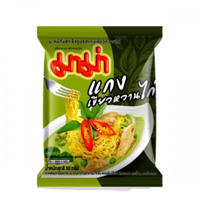 Лапша быстрого приготовления со вкусом курицы и зеленого карри 55 грамм / MAMA Noodles Chicken Green Curry Flavor 55 gr