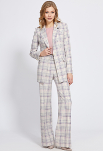 Жакет Bazalini 4893 молочный клетка