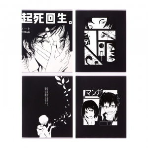 Тетрадь 96 листов в клетку, Calligrata «Аниме», МИКС