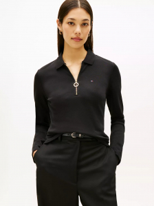 Long-Sleeve Zip Slim Fit Polo
