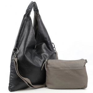 Женская мягкая сумка хобо с косметичкой из эко кожи 0105-4