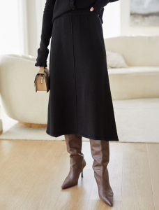 Юбка А-силуэта из пряжи с кашемиром