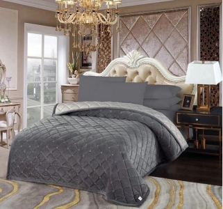 Велюровое стеганое покрывало Премиум 