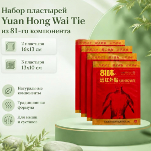 Набор пластырей Yuan Hong Wai Tie из 81-го компонента