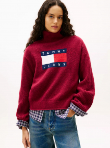 Tommy Jeans Flag Logo Turtleneck Sweater