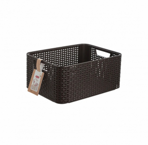 Корзина универсальная RATTAN STYLE BOX M темно-коричневая