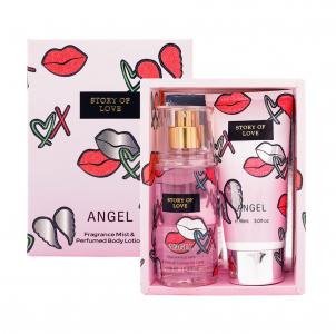 Набор парфюмированный спрей + лосьон для тела ANGEL (Розовый), 88 мл. + 90 мл.