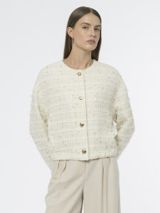 Бомбер из шерстяного твида