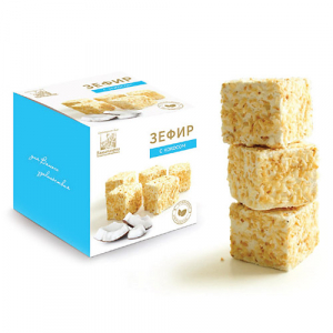 Зефир с кокосом фас. 0,180  (9шт/кор)