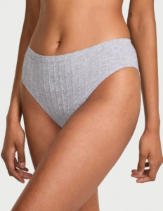 Seamless Cotton Rib High-Leg Brief Panty
